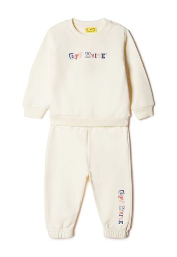 Off-White Kids Jogginganzug mit Logo-Print - Weiß