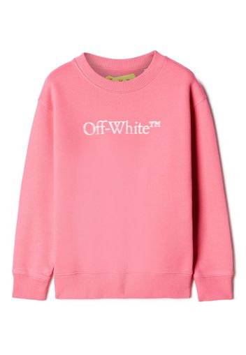 Off-White Kids Sweatshirt mit Logo-Print - Rosa