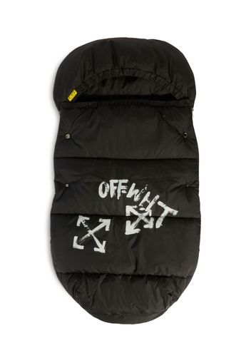 Off-White Kids Schlafsack mit Paint Script-Print - Schwarz