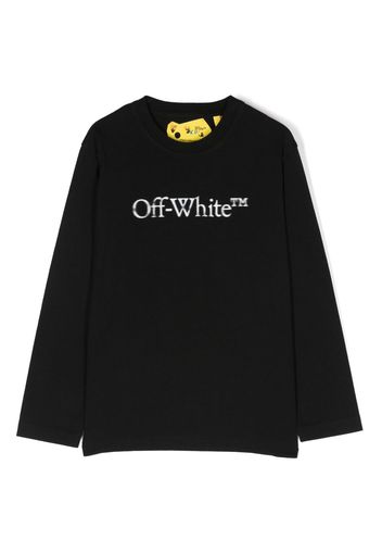 Off-White Kids Sweatshirt mit Logo-Print - Schwarz