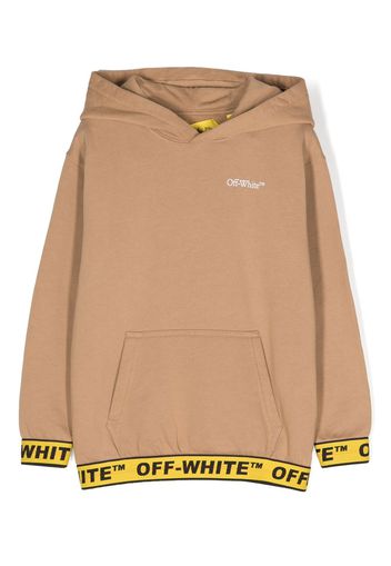 Off-White Kids Hoodie mit Logo-Streifen - 6318 KAKI YELLOW