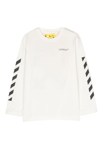 Off-White Kids Sweatshirt mit Logo-Print - Weiß