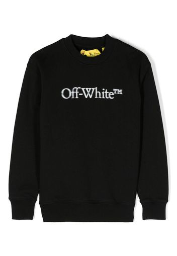 Off-White Kids Big Bookish cotton sweatshirt - Schwarz