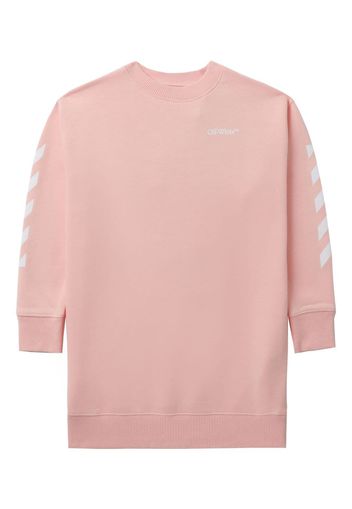 Off-White Kids logo-print cotton sweatshirt - Rosa