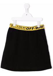 Off-White Kids OFF LOGO MINI SKIRT BLACK YELLOW - Schwarz