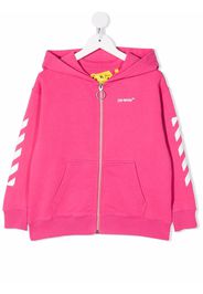 Off-White Kids chest logo-print jacket - Rosa