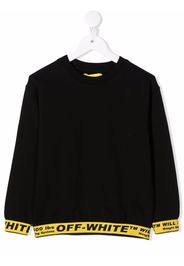 Off-White Kids logo crew-neck sweatshirt - Schwarz