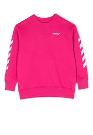 Off-White Kids Arrows-logo cotton sweatshirt - Rosa