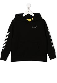 Off-White Kids Hoodie mit Logo-Print - Schwarz