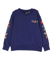 Off-White Kids logo-print sweatshirt - Blau