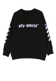 Off-White Kids Signature diag-stripe sweatshirt - Schwarz