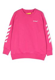 Off-White Kids Diag-stripe print sweatshirt - Rosa