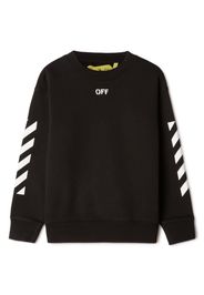 Off-White Kids Sweatshirt mit Off Stamp-Print - Schwarz