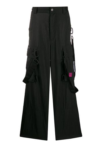 Off-White Cargohose mit lockerem Schnitt - Schwarz