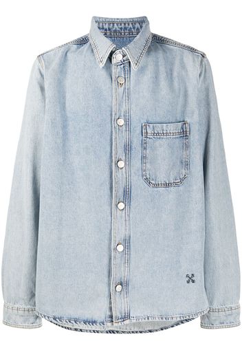 Off-White Jeanshemd mit Pfeilen - Blau