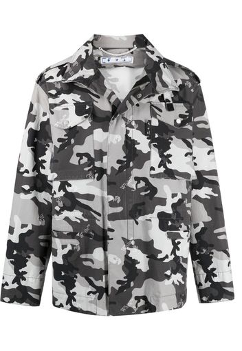 Off-White Jacke mit Camouflage-Print - Grau