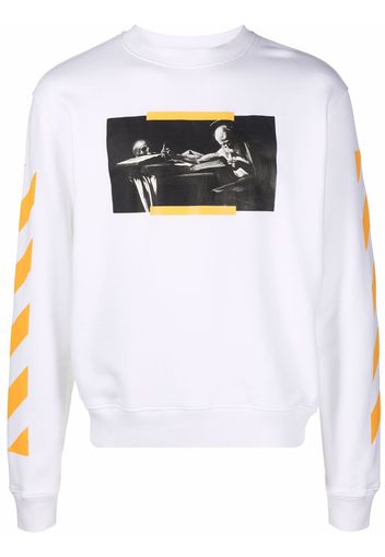 Off-White CARAV PAINTING SLIM CREWNECK WHITE MULTI - Weiß