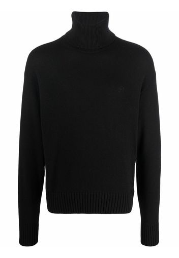 Off-White Gestrickter Rollkragenpullover - Schwarz