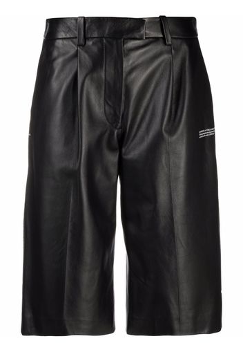 Off-White Klassische Ledershorts - Schwarz