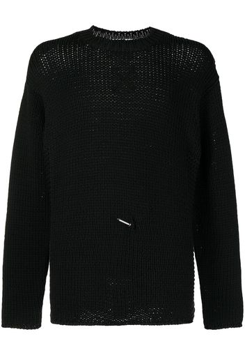 Off-White knitting-needle chunky-knit jumper - Schwarz