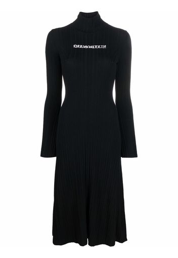 Off-White Kleid mit Logo - Schwarz