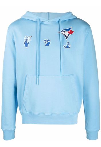 Off-White x MBL Blue Jays Hoodie mit Logo-Print - Blau