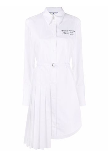 Off-White Popeline asymmetric shirt dress - Schwarz