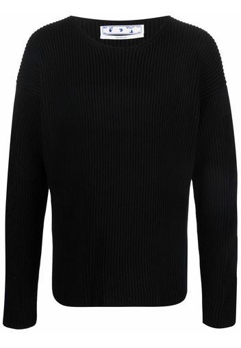 Off-White Diag stripe round-neck jumper - Schwarz