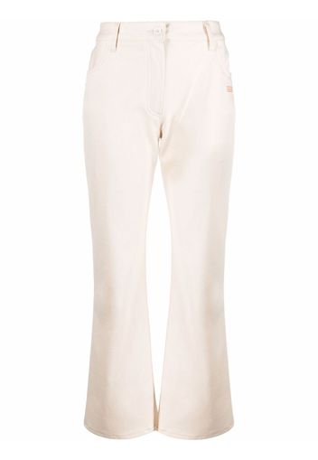 Off-White cropped flared jeans - Nude