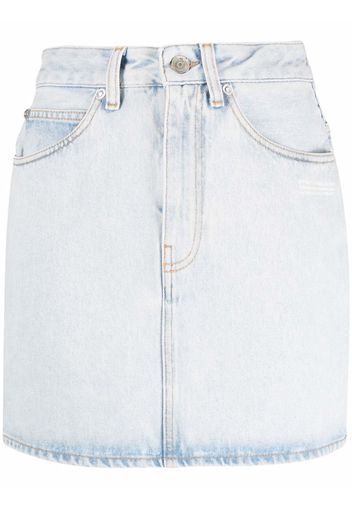 Off-White CORPORATE MINI SKIRT LIGHT BLUE WHITE - Blau