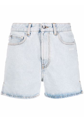 Off-White DIAG STRAIGHT SHORTS LIGHT BLUE WHITE - Blau