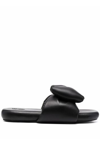 Off-White extra padded bow slides - Schwarz