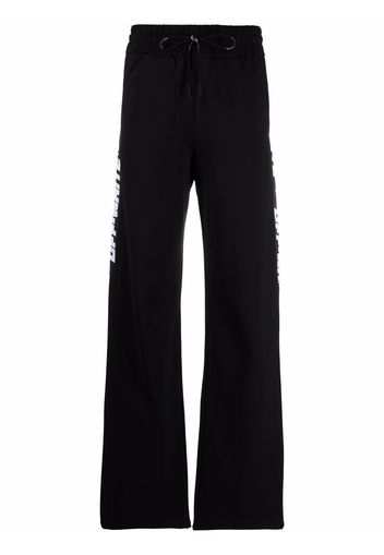 Off-White logo-print track pants - Schwarz