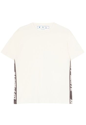 Off-White logo-band T-shirt - Nude