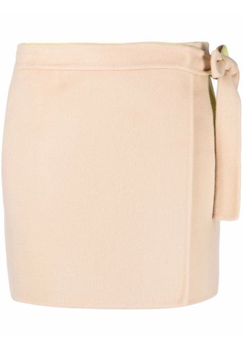 Off-White DOUBLE WO BELT MINI SKIRT CAMEL YELLOW F - Nude