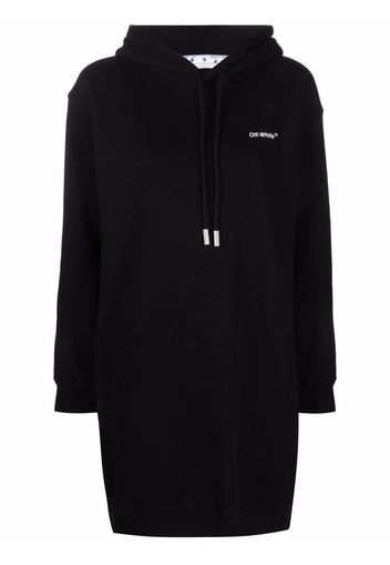 Off-White Diag-stripe print sweatshirt dress - Schwarz