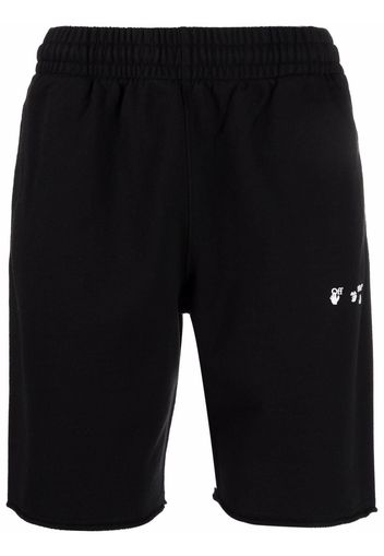 Off-White Joggingshorts mit Logo-Print - Schwarz