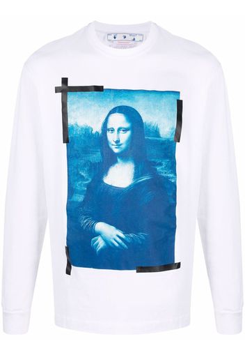 Off-White MONALISA SKATE L/S TEE WHITE BLUE - Weiß