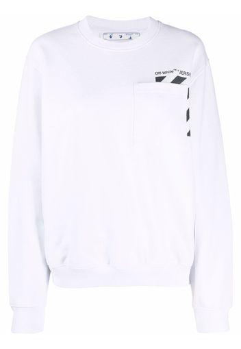 Off-White Marker logo-print crew-neck sweatshirt - Weiß