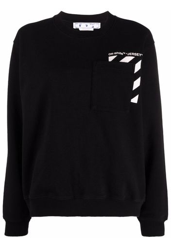 Off-White Marker logo-print crew-neck sweatshirt - Schwarz