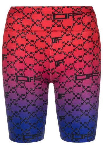 Off-White monogram-print cycling shorts - Rot