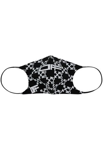 Off-White Arrows monogram-print face mask - Schwarz