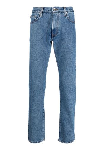 Off-White diagonal pocket slim-fit jeans - Blau