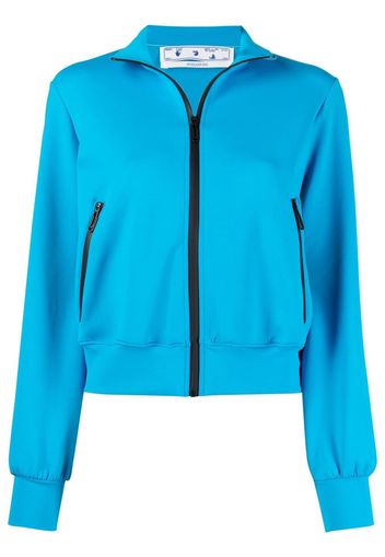 Off-White Jacke mit Logo-Streifen - Blau