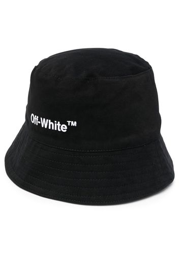 Off-White Helvetica logo-print bucket hat - Schwarz
