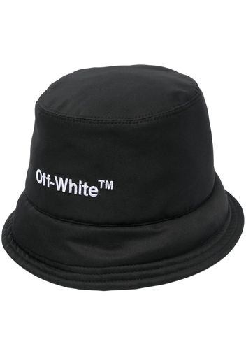 Off-White logo-embroidered bucket hat - Schwarz