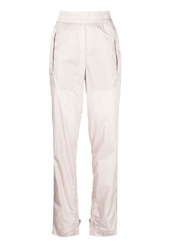 Off-White diagonal-stripe straight-leg trousers - Braun