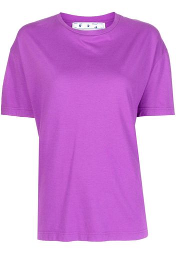 Off-White round-neck short-sleeve T-shirt - Violett