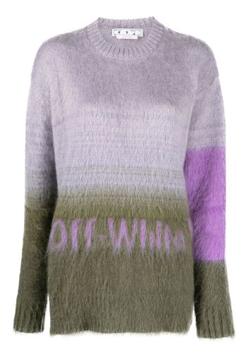 Off-White Helvetica ombré logo-print jumper - Violett