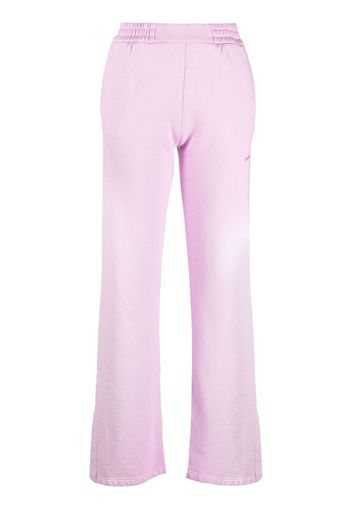 Off-White Diag-stripe cotton track pants - Violett